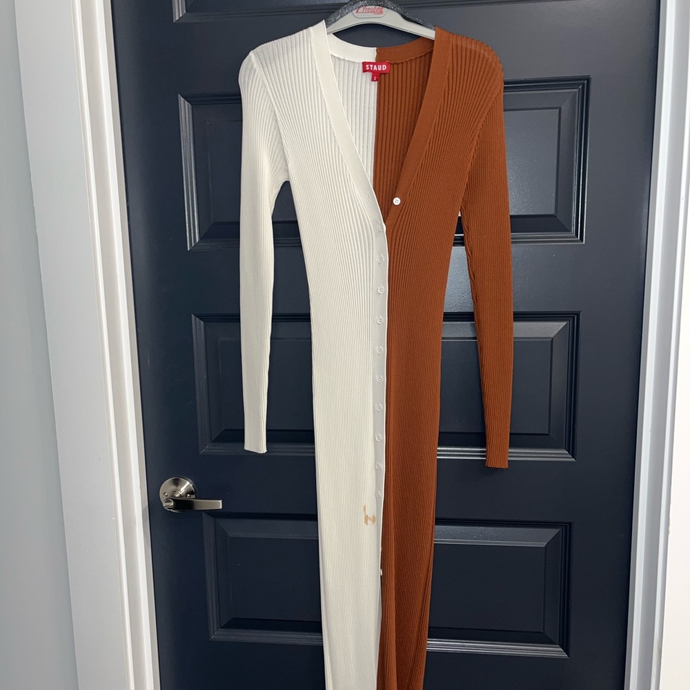 Staud Two Tone Long Dress Size: S